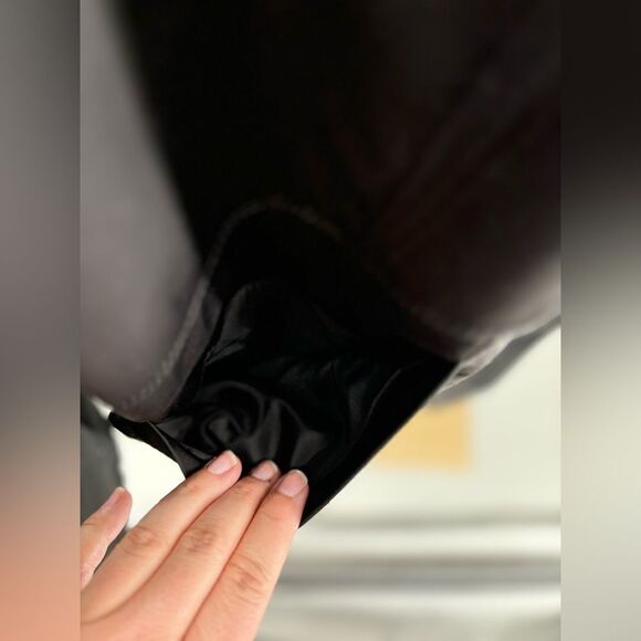 Company Ellen Tracy black raccoon  fur trim jacket size Large - Picture 8 of 11